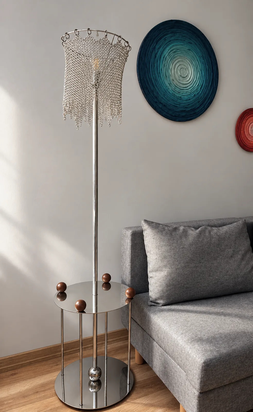 Armour Floor Lamp with Side Table — 5