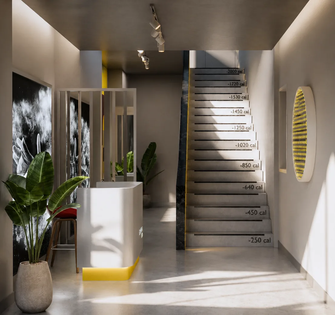 Flamingo Gym — Spor ve Wellness projesi, iç mekân görseli 1