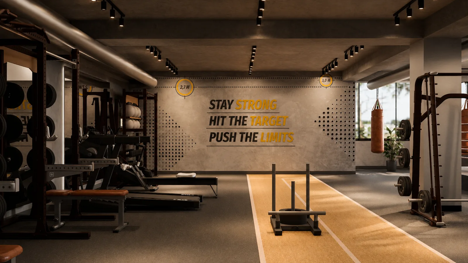 Flamingo Gym — Spor ve Wellness projesi, iç mekân görseli 6