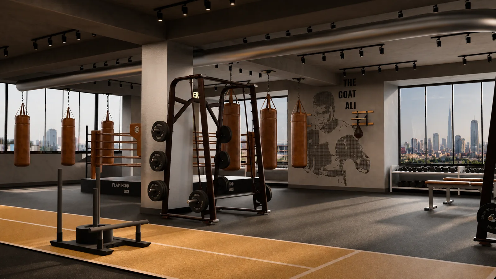 Flamingo Gym — Spor ve Wellness projesi, iç mekân görseli 7