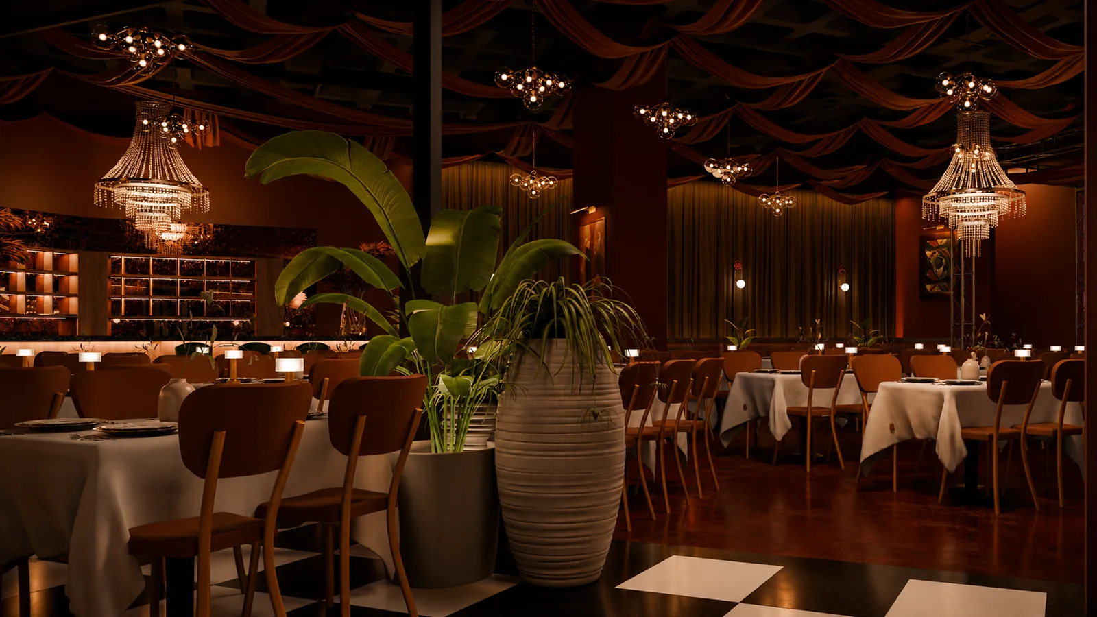 Lizzbon Restoran — Restoran projesi, iç mekân görseli 2